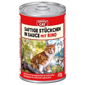 Perfecto Cat Chunks With Beef 415g