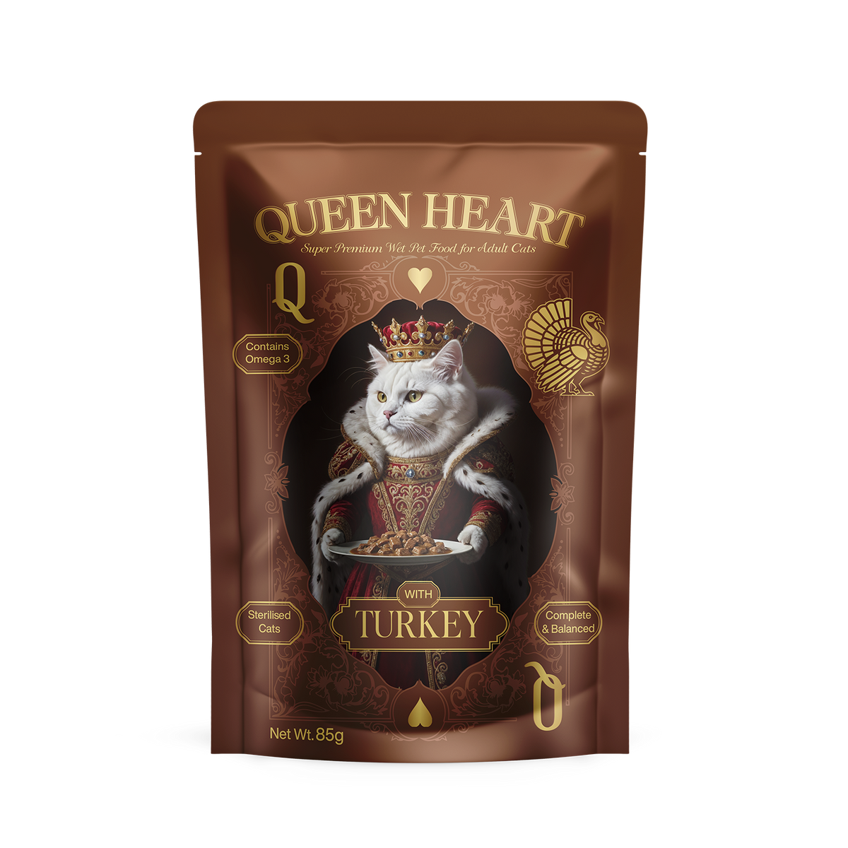 Queen Heart With Turkey For Sterilised Cats