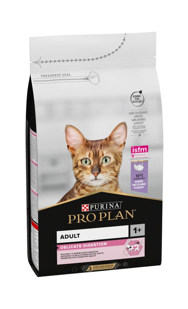 Purina Pro Plan Adult Delicate Digestion Dry Cat Food with Turkey (1.5KG)