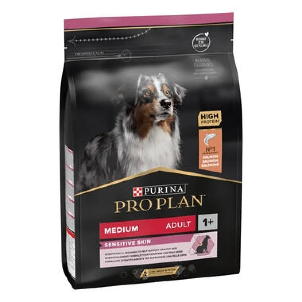 Purina Pro Plan Sensitive Skin Medium Adult, Dry Dog food with Salmon (3KG)