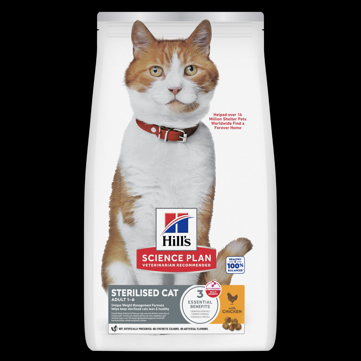 Hill’s Science Plan Sterilised adult cat food with chicken 1.5KG