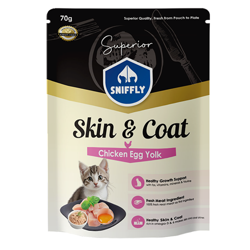 Sniffly Superior Cat Pouch Chicken Egg Yolk