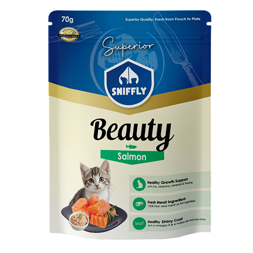 Sniffly Superior Cat Pouch Salmon