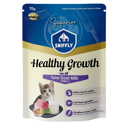 Sniffly Superior Cat Pouch Tuna Goat Milk Kitten